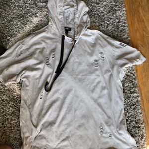 CUTE GREY DISTRESSED SHIRT